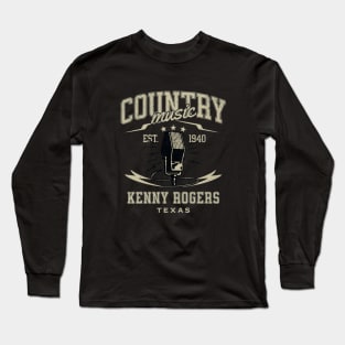 country music microphone singer  v10 Long Sleeve T-Shirt